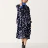 Part Two Rinnie Navy Ikat Dress -Fashion Clothing Part Two Rinnie Ikat Dress on Model Biscuit Clothing