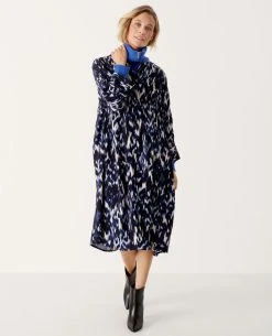 Part Two Rinnie Navy Ikat Dress