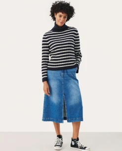 Part Two Calluna Navy Rollneck Knit -Fashion Clothing PartTwoCallunaNavySweater 2