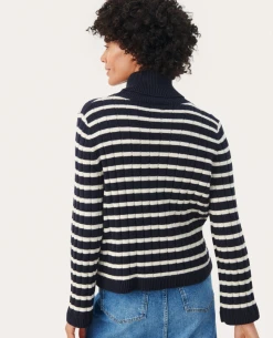 Part Two Calluna Navy Rollneck Knit -Fashion Clothing PartTwoCallunaNavySweater 3