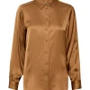 Part Two Coraline Brown Shirt -Fashion Clothing PartTwoCoralineToastedCoconutBlouse