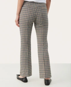 Part Two Pontas Brown Trousers -Fashion Clothing PartTwoPontasBrownCheckTrouser 3