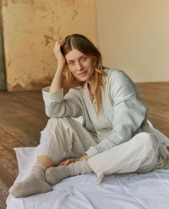 Part Two Thoma Grey Knit Robe -Fashion Clothing PartTwoThomaRobe