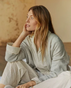 Part Two Thoma Grey Knit Robe -Fashion Clothing PartTwoThomaRobe 2