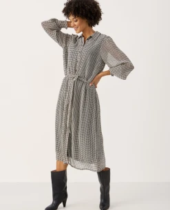 Part Two Thulla Black Houndstooth Dress