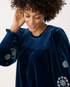 Part Two Tian Velvet Moonlit Ocean Blouse 8 Part Two Tian Velvet Moonlit Ocean Blouse -Fashion Clothing PartTwoTianTop