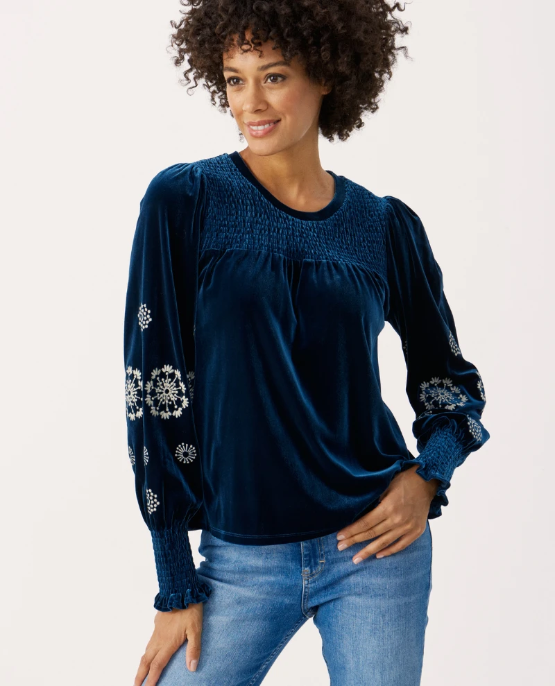 Part Two Tian Velvet Moonlit Ocean Blouse 3 Part Two Tian Velvet Moonlit Ocean Blouse