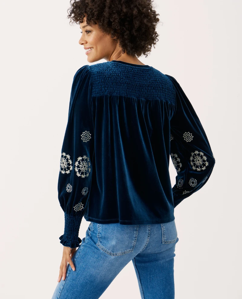 Part Two Tian Velvet Moonlit Ocean Blouse 5 Part Two Tian Velvet Moonlit Ocean Blouse - Image 3