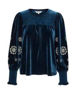 Part Two Tian Velvet Moonlit Ocean Blouse 10 Part Two Tian Velvet Moonlit Ocean Blouse -Fashion Clothing PartTwoTianTop 4