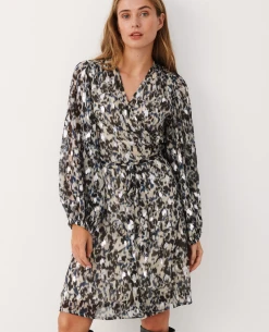 Part Two Triana Texture Silver Dress