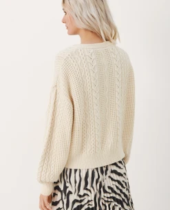 Part Two Verda Cream Cardigan -Fashion Clothing PartTwoVerdaWhitecapGrey 3