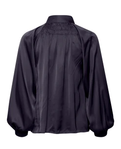 Part Two Villa Navy Bow Blouse -Fashion Clothing PartTwoViliaDarkNavyBlouse 4