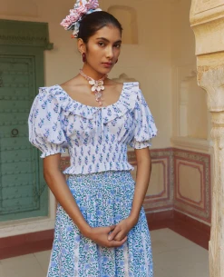 Pink City Prints Rah Rah Lavender Buta Top