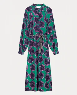 Pom Amsterdam Flower Pop Pink Green Dress 11 Pom Amsterdam Flower Pop Pink Green Dress -Fashion Clothing PomAmsterdamFlowerPopPinkDressDress 5