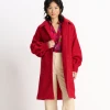 Pom Amsterdam Scarlet Red Coat -Fashion Clothing PomAmsterdamScarletRedCoat