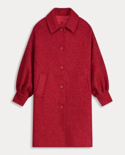 Pom Amsterdam Scarlet Red Coat -Fashion Clothing PomAmsterdamScarletRedCoat 6