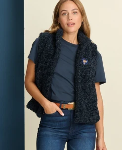 Pom Amsterdam Teddy Navy Gilet