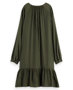 Scotch And Soda Easy Fit Smock Dress 7 Scotch And Soda Easy Fit Smock Dress -Fashion Clothing Scotch and Soda Army Dress B Biscuit Clothing