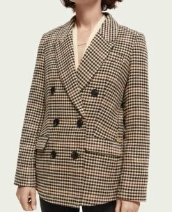 Scotch And Soda Scotch & Soda Heritage Check Blazer -Fashion Clothing Scotch and Soda Heritage Check Blazer on Model Biscuit Clothing