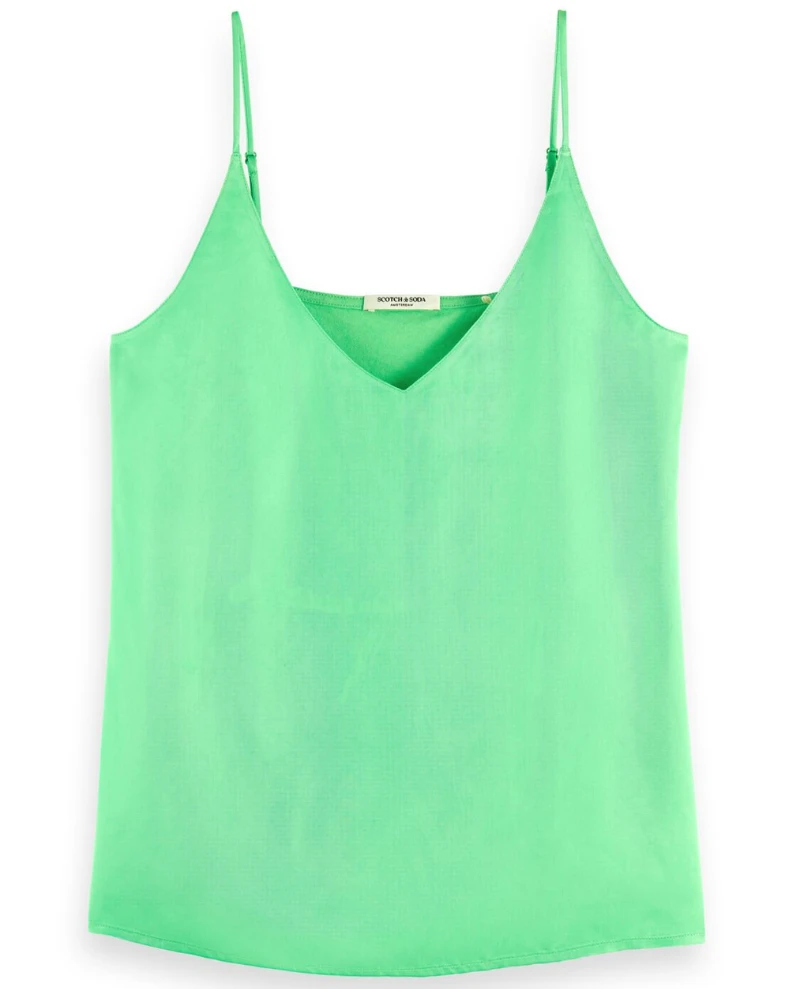 Scotch And Soda Scotch & Soda Jersey Bright Parakeet Tank With Front 5 Scotch And Soda Scotch & Soda Jersey Bright Parakeet Tank With Front - Image 3