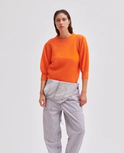 Second Female Brooky Tigerlily Knit Puff Sweatshirt