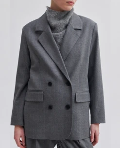 Second Female Holsye Grey Blazer -Fashion Clothing SecondFemaleHolsyeBlazer 5