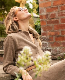 Second Female Jagoda Brown Knit Dress -Fashion Clothing SecondFemaleJagodaDress