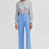 Second Female Levien Cornflower Blue Classic Trousers -Fashion Clothing SecondFemaleLevienCornflowerBlueClassicTrousers2