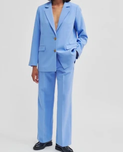 Second Female Levien Cornflower Blue Classic Trousers -Fashion Clothing SecondFemaleLevienCornflowerBlueClassicTrousers4