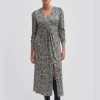 Second Female Luna Grey Maxi Dress -Fashion Clothing SecondFemaleLunaMaxiDress