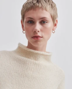 Second Female Rikke Chalk Turtle Knit -Fashion Clothing SecondFemaleRikkeDarkChalkKnit 6 975892d8 0215 4a84 b0ee 7d731d25e249