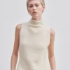 Second Female Rikke Chalk Knit 1 Second Female Rikke Chalk Knit -Fashion Clothing SecondFemaleRikkeKnitTop 2
