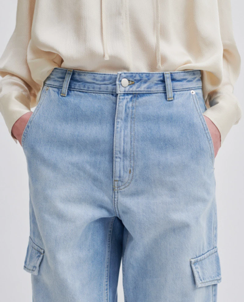 Second Female Sanja Blue Cargo Trousers 5 Second Female Sanja Blue Cargo Trousers - Image 3