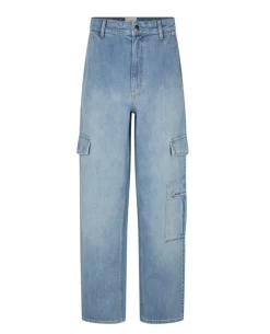 Second Female Sanja Blue Cargo Trousers 9 Second Female Sanja Blue Cargo Trousers -Fashion Clothing SecondFemaleSandjaCargTrousers 4