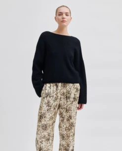 Second Female Ymma Black Knit -Fashion Clothing SecondFemaleYmmaOpenBackBlackKnit 2