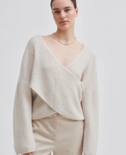 Second Female Ymma Summer Sand Knit -Fashion Clothing SecondFemaleYmmaOpenBackKnit