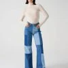 Seventy + Mochi Mabel Patched Jean -Fashion Clothing Seventy Mochi Mabel Jean on Model Biscuit Clothing