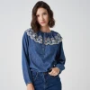 Seventy + Mochi Dylan Indigo Blouse -Fashion Clothing Seventy MochiDylanIndigoBlouse
