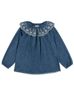 Seventy + Mochi Dylan Indigo Blouse -Fashion Clothing Seventy MochiDylanIndigoBlouse 3