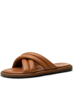 Shoe The Bear Lotta Cross Tan Leather Mule