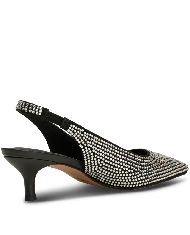 Shoe The Bear Maxine Black Sling Back Kitten Heels 5 Shoe The Bear Maxine Black Sling Back Kitten Heels - Image 3