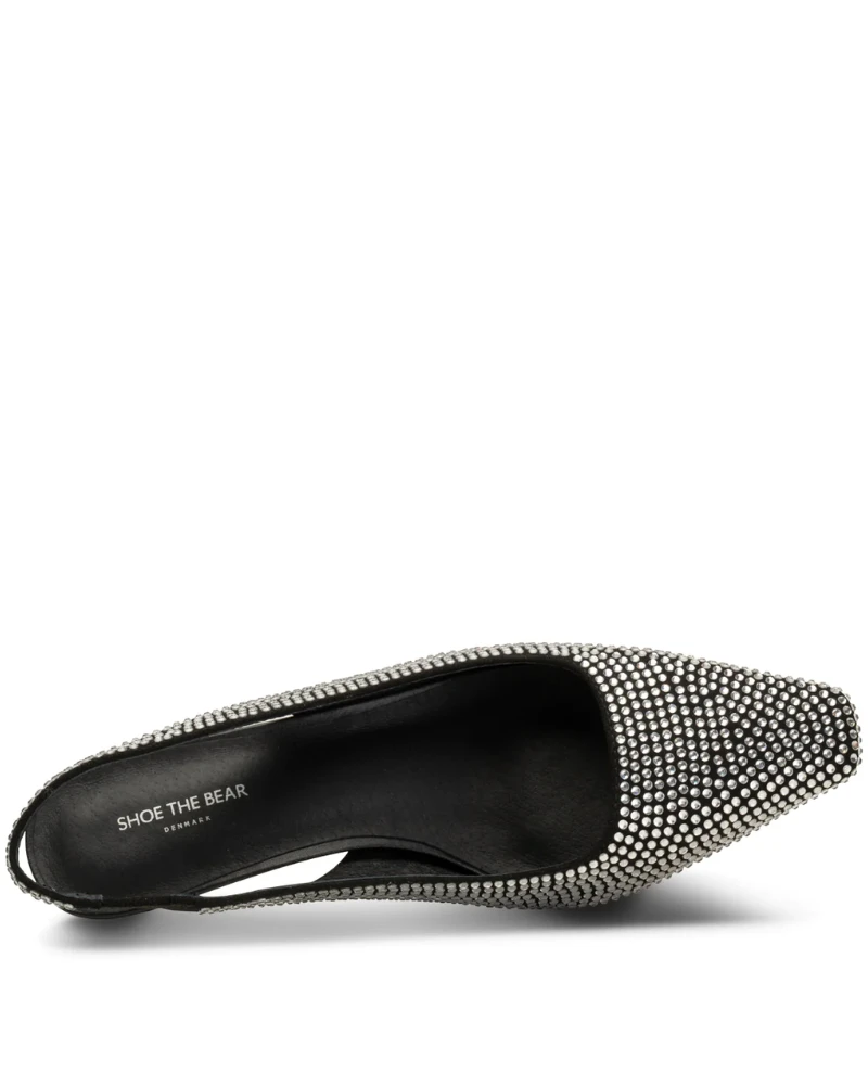 Shoe The Bear Maxine Black Sling Back Kitten Heels 7 Shoe The Bear Maxine Black Sling Back Kitten Heels - Image 5