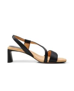 Shoe The Bear Sylvi Black Satin Textile Slingback -Fashion Clothing ShoeTheBearSylviBlackSatinTextileSlingback4