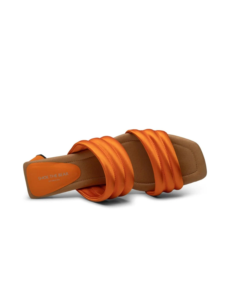 Shoe The Bear Sylvi Orange Satin Textile Padded Strap 8 Shoe The Bear Sylvi Orange Satin Textile Padded Strap - Image 6