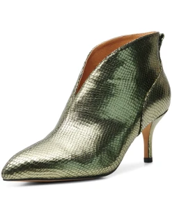 Shoe The Bear Valentine Snake Olive Metallic Ankle Boots -Fashion Clothing ShoeTheBearValentineSilverOliveBoot 3