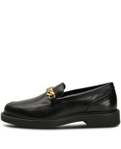 Shoe The Bear Thyra Black Chain Loafers -Fashion Clothing ShoetheBearThyraChainLoafer