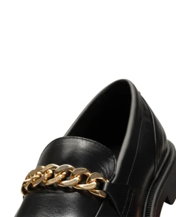 Shoe The Bear Thyra Black Chain Loafers -Fashion Clothing ShoetheBearThyraChainLoafer 6