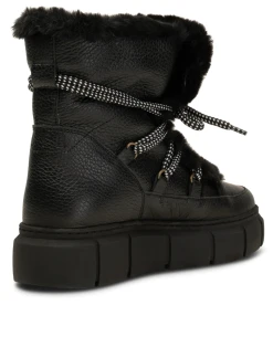 Shoe The Bear Tove Black Leather Snow Boots -Fashion Clothing ShoetheBearToveSnowBootBlack 2