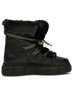 Shoe The Bear Tove Black Leather Snow Boots -Fashion Clothing ShoetheBearToveSnowBootBlack 3