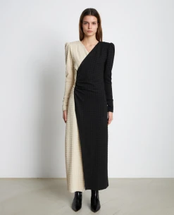 Stella Nova Odina Cream Black Dress -Fashion Clothing StellaNovaOdinaDress 3